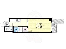 グラントピア北堀江2 1Kの間取図画像