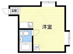 シティアーク北堀江 ワンルームの間取図画像