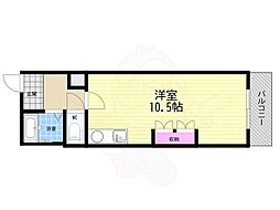 アドレッセンス京町堀 1DKの間取図画像