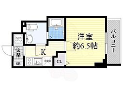 エスリード阿波座ノースプレイス 1Kの間取図画像