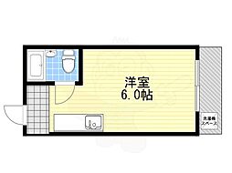シャンクレール南堀江 ワンルームの間取図画像