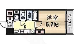 プレサンス立売堀アーバンスタイル 1Kの間取図画像