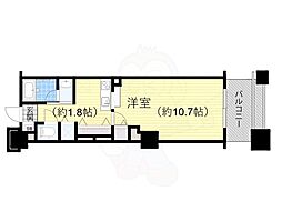 樹樹ガーデン ワンルームの間取図画像