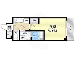 エスリード大阪NEXUS 1Kの間取図画像