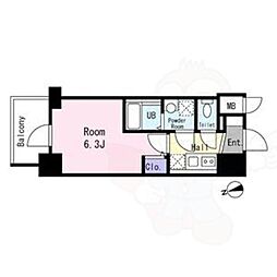 エスリード大阪NEXUS 1Kの間取図画像