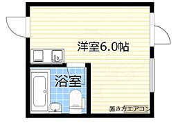 メガロコープ福島 ワンルームの間取図画像