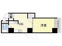 ルポ西本町 1DKの間取図画像