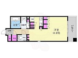 GalileiSinmachi ワンルームの間取図画像
