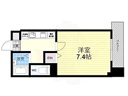 ジャストジャパンウエスト 1Kの間取図画像