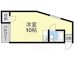 ラパンジール阿波座2 ワンルームの間取図画像