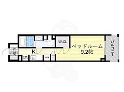 コンフォリア北堀江一丁目 1Kの間取図画像