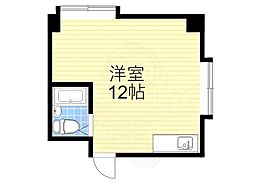 ジオナ本田 ワンルームの間取図画像