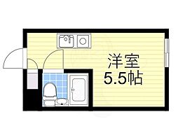 堀江グリーンハイツ ワンルームの間取図画像