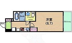 セレニテ本町ルフレ 1Kの間取図画像