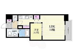 ロッカベラアパートメント 1LDKの間取図画像