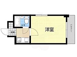 EPO長堀レジデンス2 ワンルームの間取図画像