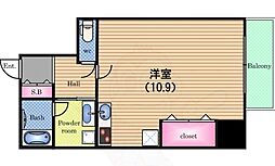 樹樹ガーデン ワンルームの間取図画像