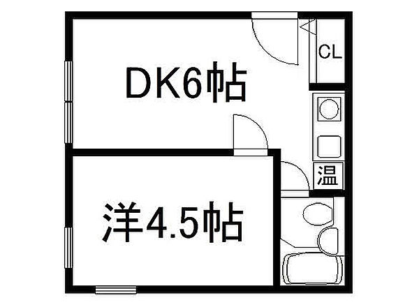 小林ハイツ 208｜京都府京田辺市三山木七瀬川(賃貸アパート1DK・2階・24.84㎡)の写真 その2