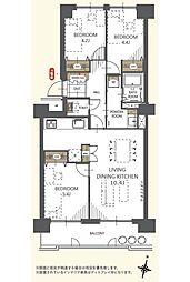 ファミール大谷地 3LDKの間取図画像