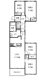 ハウスオブリザ星置 4LDKの間取図画像