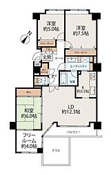 新さっぽろシティハウス 3LDKの間取図画像