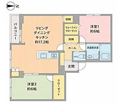 マンション大通 2LDKの間取図画像