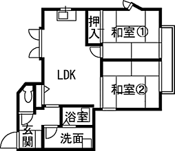 間取図画像 2LDK