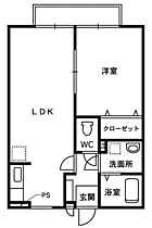 コートウィステリア 102 ｜ 福井県越前市平出1－9－54（賃貸マンション1LDK・1階・40.07㎡） その2