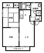 クリエイトシティ創建 D201 ｜ 福井県越前市村国3丁目21-3（賃貸マンション2LDK・2階・50.04㎡） その2