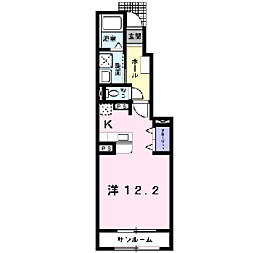 サウス・アヴェニューＡ 1階ワンルームの間取り