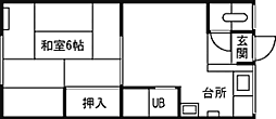 菊美荘 1DKの間取図画像