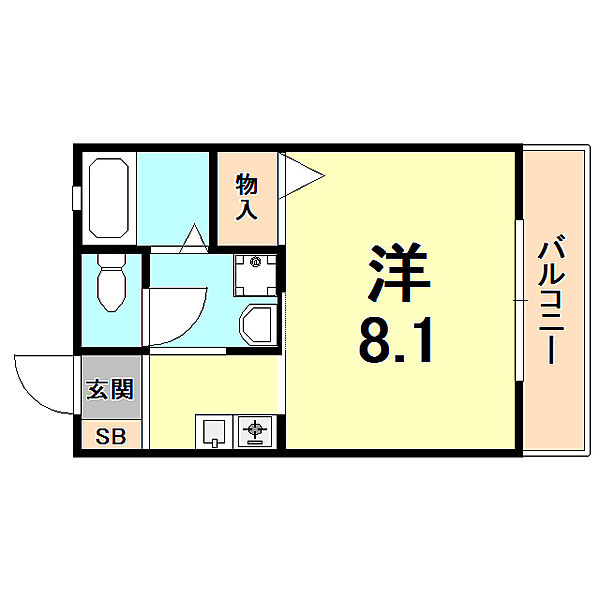 ザ　シティキューブ 102｜兵庫県西宮市和上町(賃貸アパート1K・1階・25.18㎡)の写真 その2