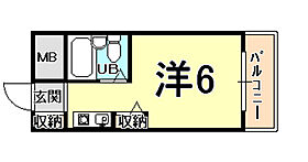 ハイツシャローム 605 ｜ 兵庫県西宮市鳴尾町３丁目（賃貸マンション1R・6階・18.00㎡） その2