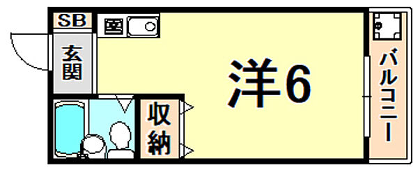 サンハイツ 103｜兵庫県西宮市大屋町(賃貸マンション1R・1階・16.00㎡)の写真 その2