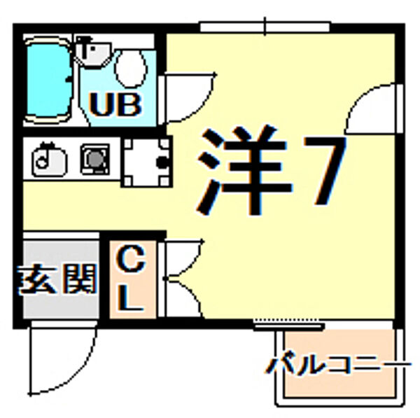 ハイツシャルム 302｜兵庫県西宮市上鳴尾町(賃貸マンション1R・3階・20.00㎡)の写真 その2