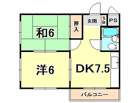 ドルミ・グランリオ 203 ｜ 兵庫県西宮市松原町（賃貸マンション2DK・2階・55.00㎡） その2