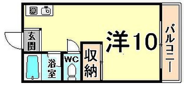 ラ・メゾン・クレア 205｜兵庫県西宮市鳴尾町４丁目(賃貸アパート1K・2階・23.18㎡)の写真 その2