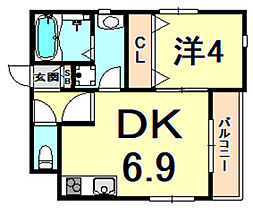 Ｐｉｓｔａ武庫川 201 ｜ 兵庫県西宮市笠屋町（賃貸アパート1DK・2階・29.20㎡） その2