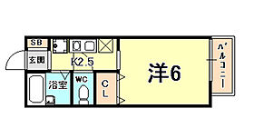 ベル・ピエス 203 ｜ 兵庫県西宮市木津山町（賃貸アパート1K・2階・20.53㎡） その2