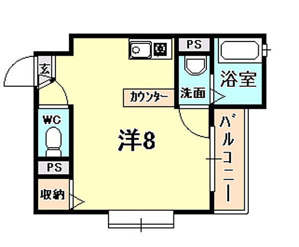 ディーシモンズ 201｜兵庫県西宮市北昭和町(賃貸マンション1R・2階・21.03㎡)の写真 その2