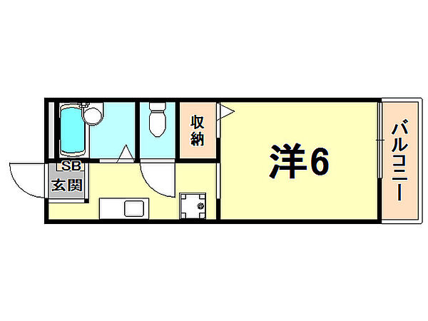 サンライフ名次 103｜兵庫県西宮市名次町(賃貸アパート1K・1階・20.46㎡)の写真 その2