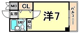 ユニテソリステ鳴尾 512 ｜ 兵庫県西宮市上田西町（賃貸マンション1R・5階・20.16㎡） その2