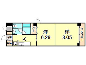 エクセランス西宮 601 ｜ 兵庫県西宮市染殿町（賃貸マンション2K・6階・39.23㎡） その2