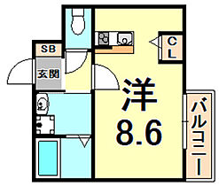 サンアーク西宮II 103 ｜ 兵庫県西宮市今津社前町（賃貸アパート1R・1階・23.31㎡） その2