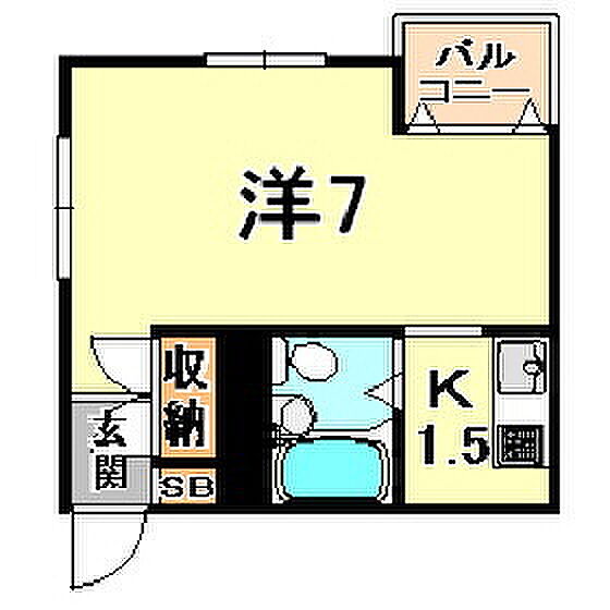 サイクルビル 301｜兵庫県神戸市東灘区甲南町４丁目(賃貸マンション1R・3階・18.00㎡)の写真 その2