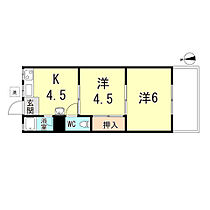 めぞんかもめ 203 ｜ 兵庫県神戸市灘区篠原（賃貸アパート2K・2階・25.00㎡） その2