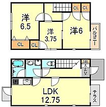 パインガーデン芦屋川ＰＨ　Ｉ　Ａ棟 A1 ｜ 兵庫県神戸市東灘区深江南町１丁目（賃貸テラスハウス3LDK・1階・70.38㎡） その2