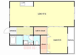リアライズ高尾 1LDKの間取図画像