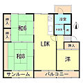 山御影マンションD棟5階7.0万円