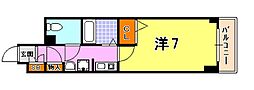 CITYSPIRE神戸元町 1Kの間取図画像
